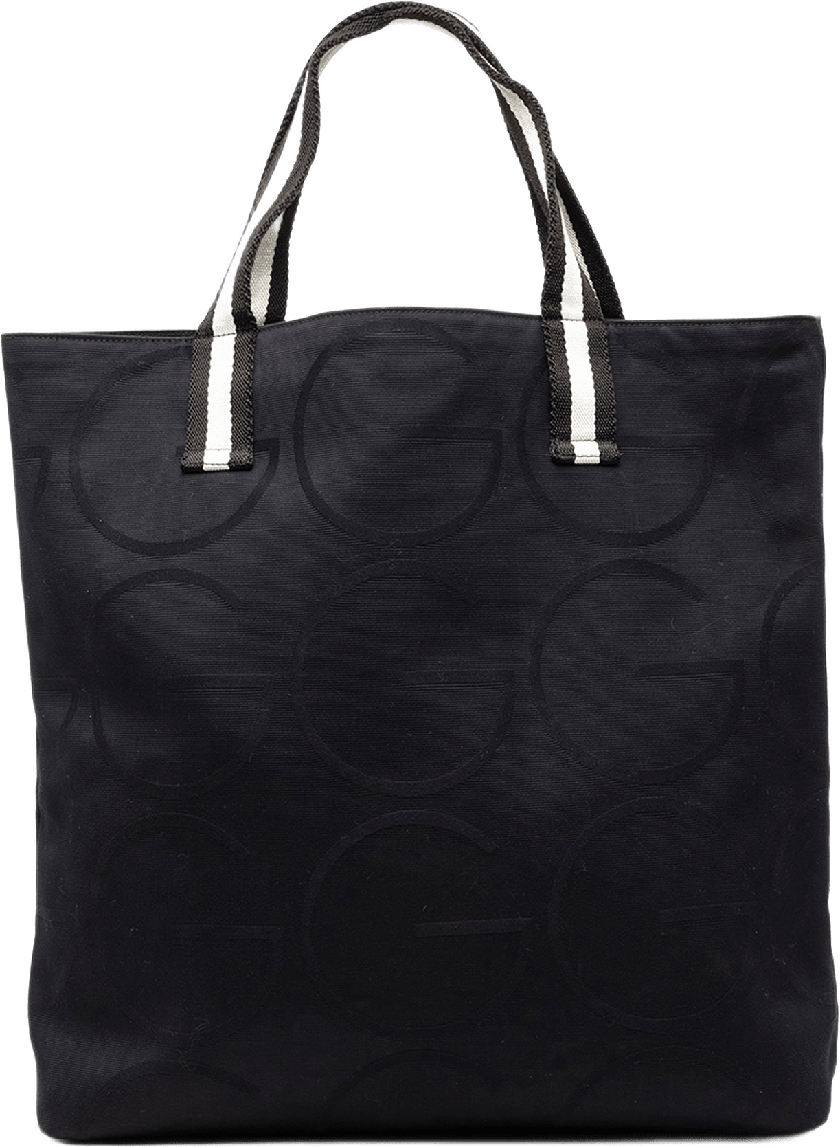 Gucci Canvas G Monogram Web Tote, från Luxclusif, i färgen svart.