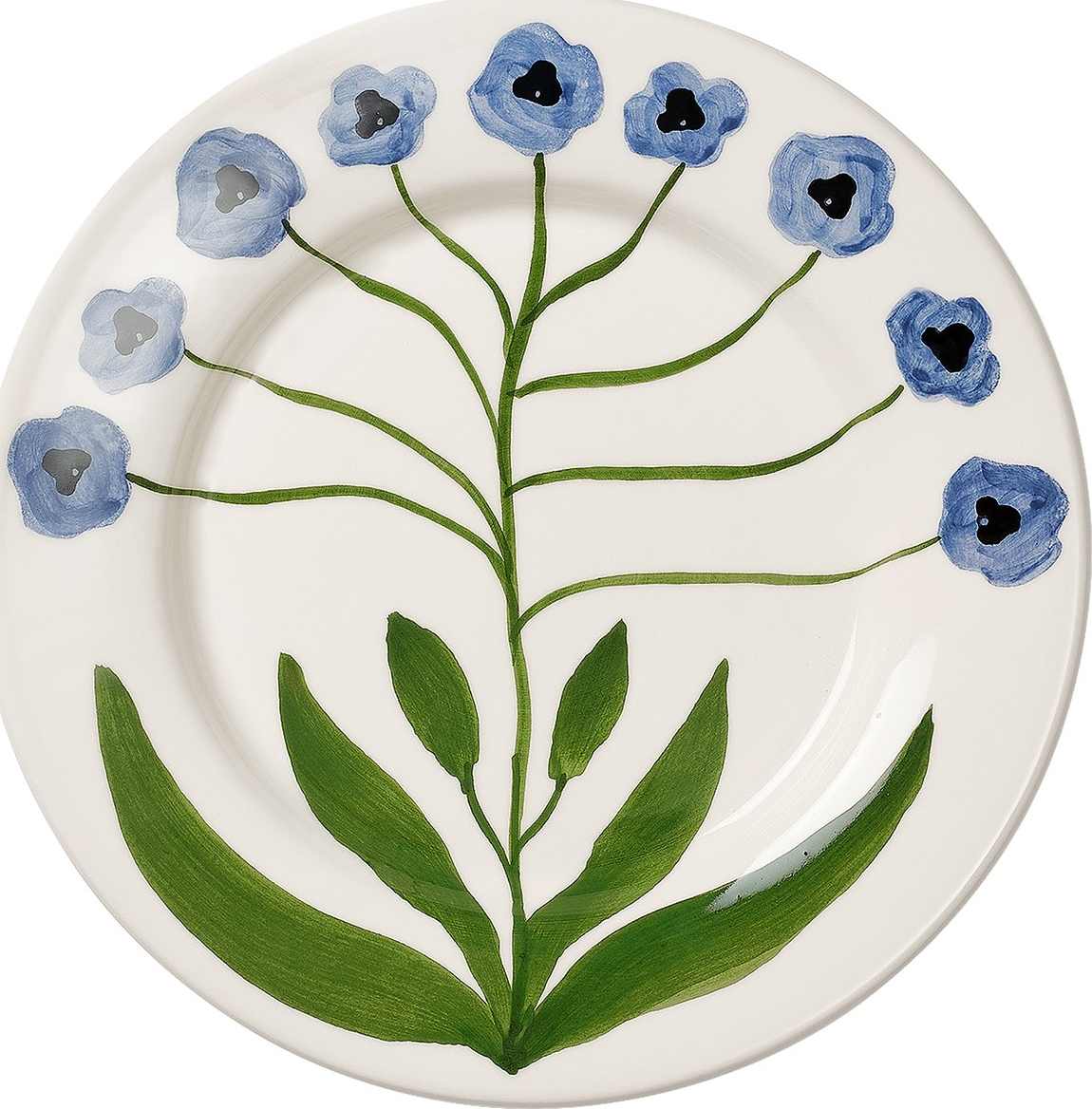 Madelen Möllard Pansy Assiett - 22x22 Cm, från Pick A Poppy, i färgen blue.