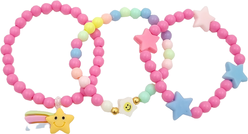 Armbandset Med Stjärnfall, från Complement Kids, i färgen pink.