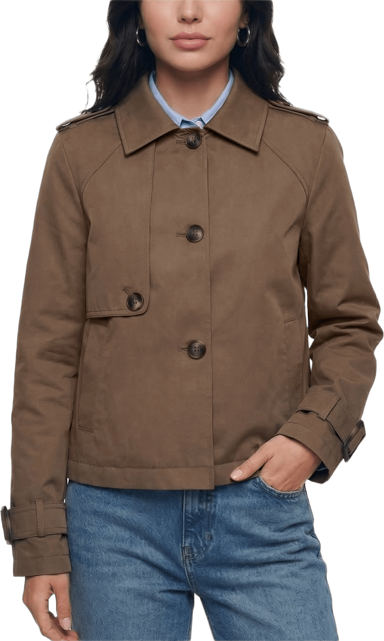 Serafina Jacket, från ROCKANDBLUE, i färgen dark taupe.