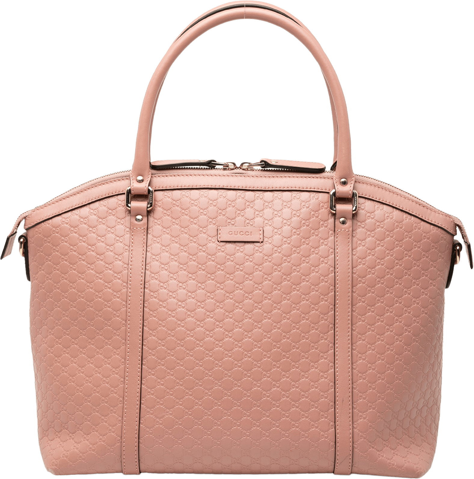 Gucci Large Microguccissima Dome Satchel, från Luxclusif, i färgen pink.