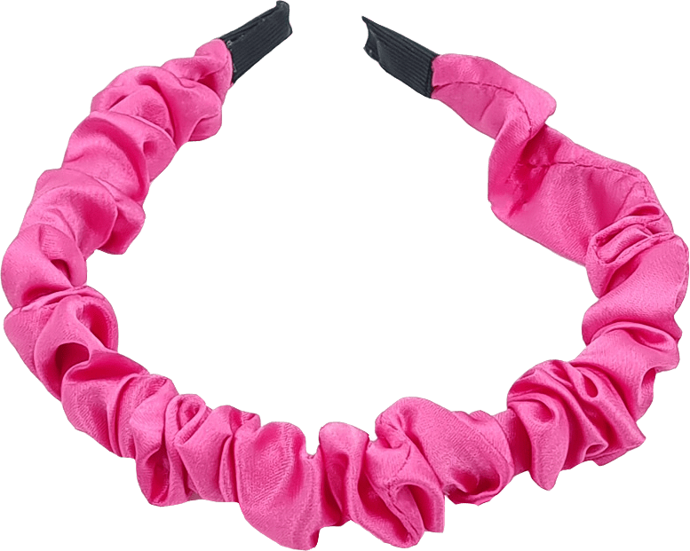 Diadem Till Barn Med Veckat Glansigt Tyg, från Complement Kids, i färgen fuchsia.