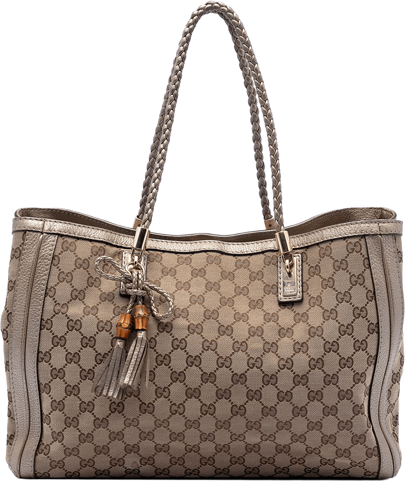 Gucci Medium Gg Canvas Bella Tote, från Luxclusif, i färgen beige.