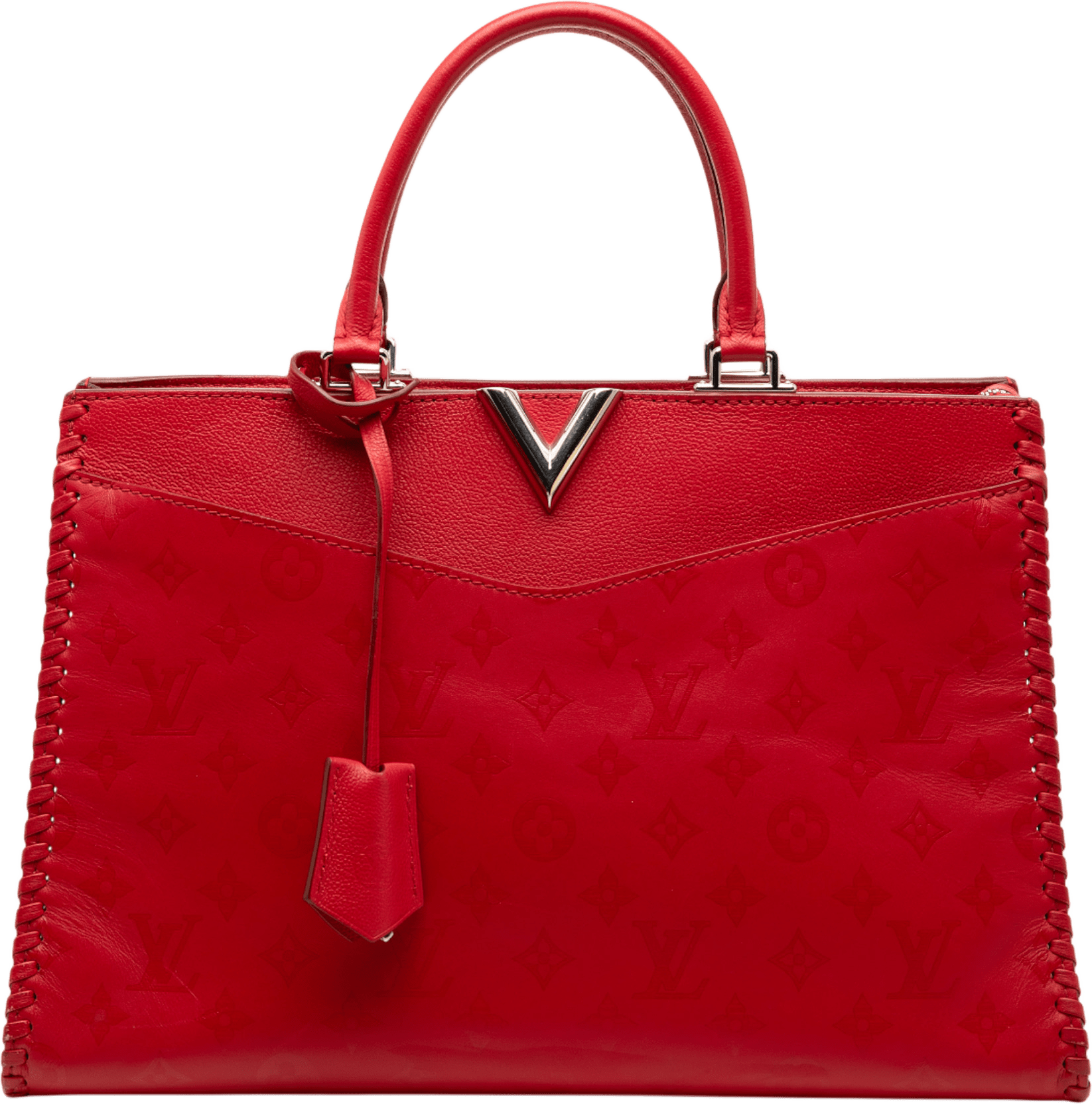 Louis Vuitton Monogram Very Leather Very Zipped, från Luxclusif, i färgen red.