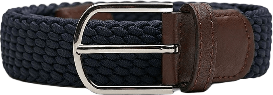 Flätat Bälte Brampton, från John Henric, i färgen mörkblå.