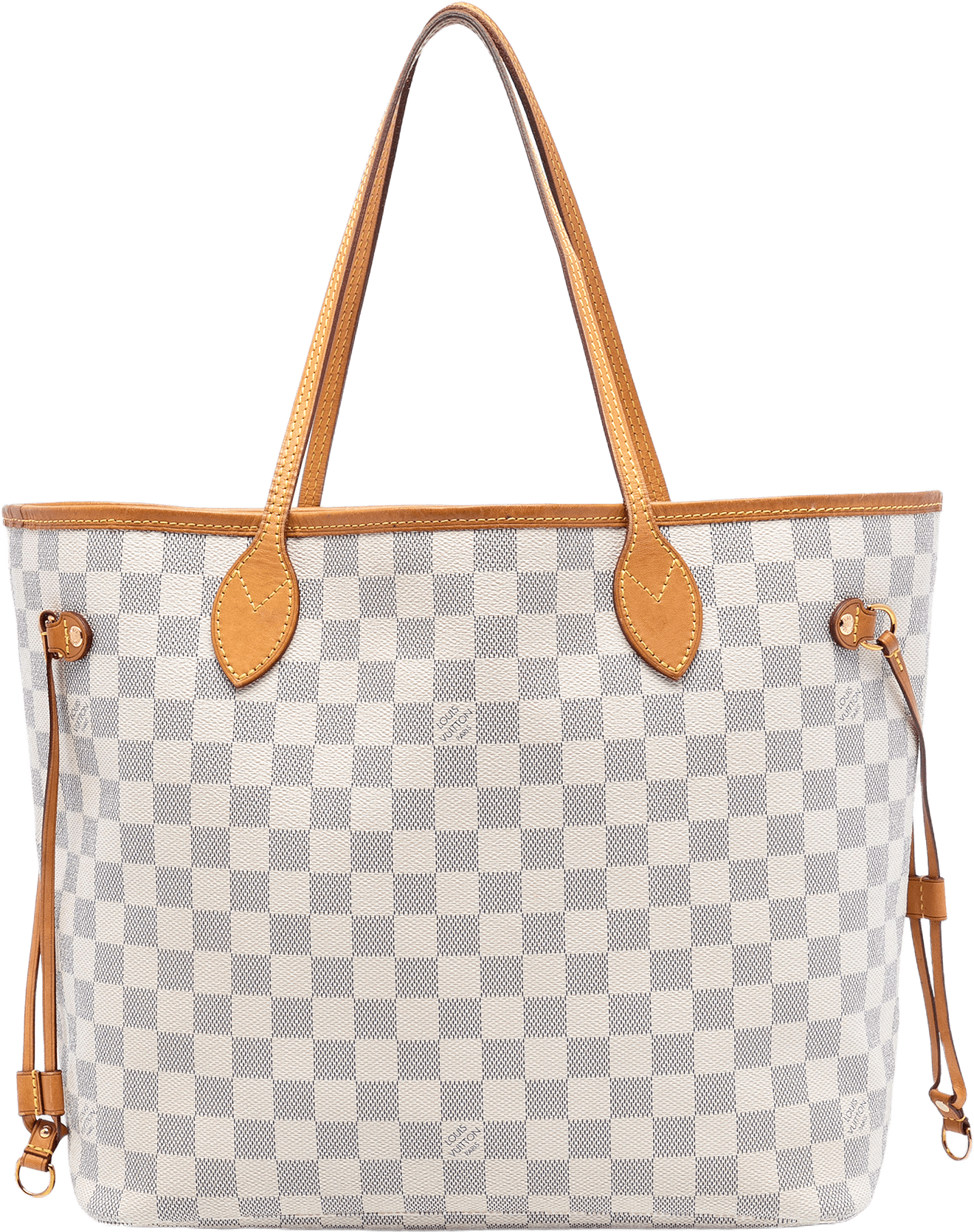 Louis Vuitton Damier Azur Neverfull Mm, från Luxclusif, i färgen white.