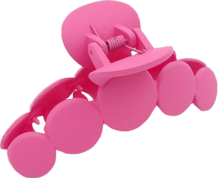 Gummerad Hårklämma Med Ringar 10 Cm, från Complement, i färgen fuchsia.