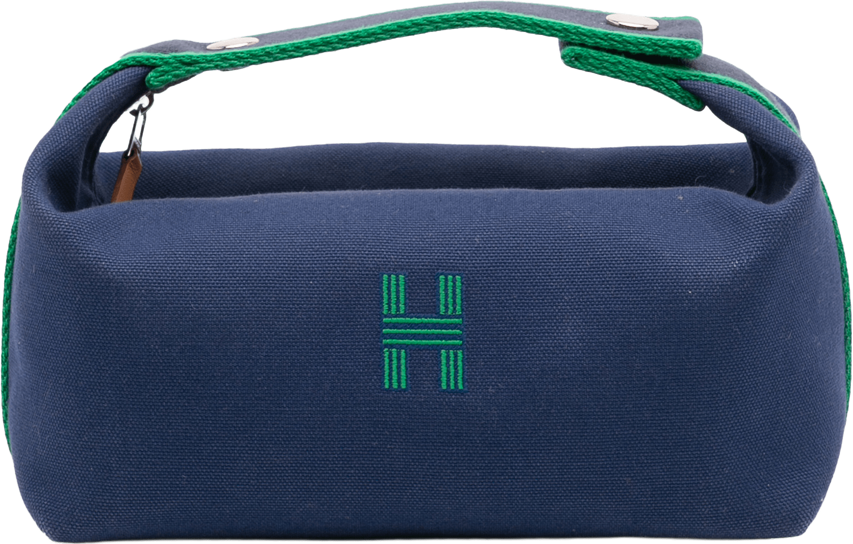 Hermès Small Canvas Bride A Brac Case, från Luxclusif, i färgen dark blue.