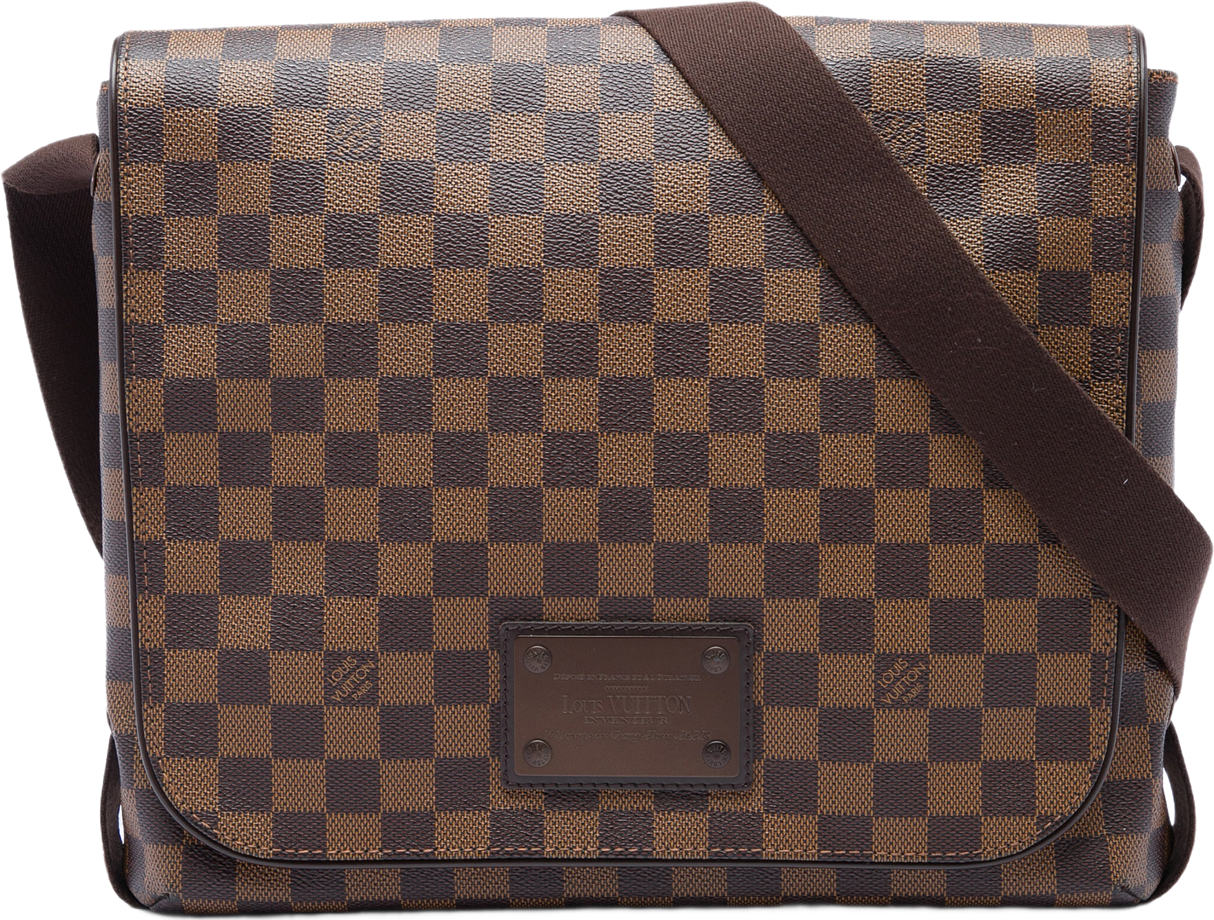 Louis Vuitton Damier Ebene Brooklyn Mm, från Luxclusif, i färgen brun.