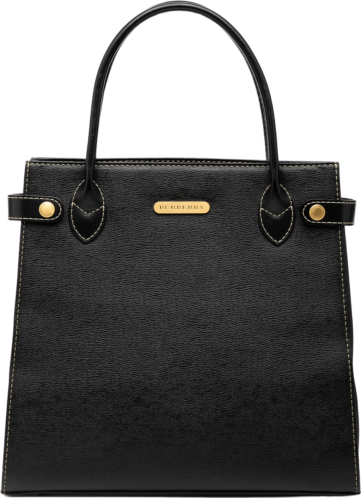 Burberry Leather Handbag, från Luxclusif, i färgen black.