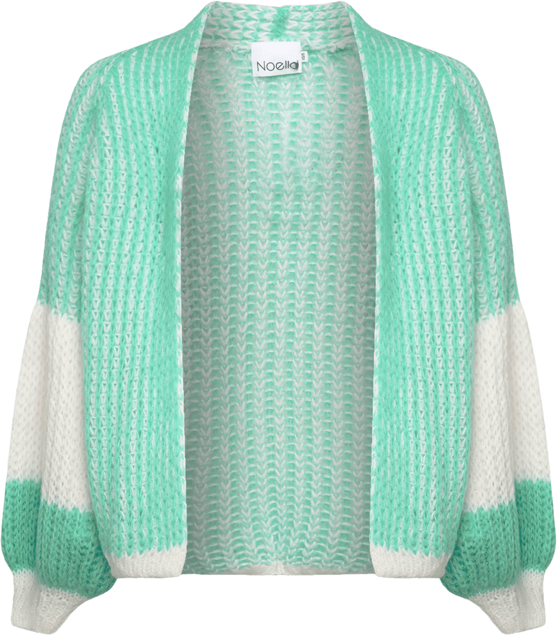 Liana Knit Cardigan - Mint/white