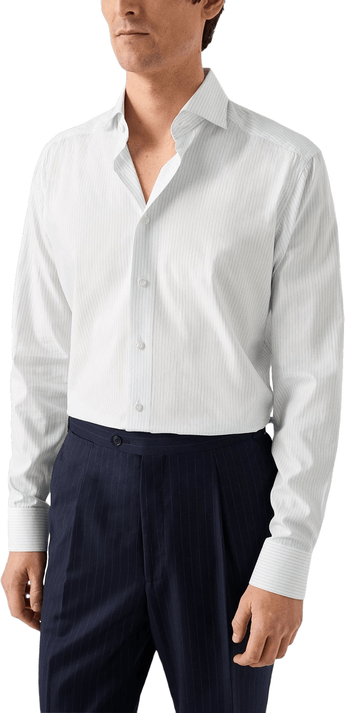 Slim Fit Skjorta I Bomull & Siden