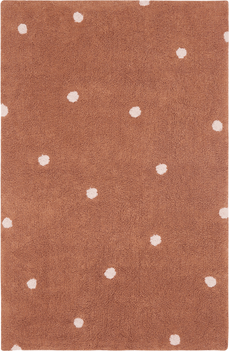 Tvättbar Matta Mini Dot, från LORENA CANALS, i färgen Brun.