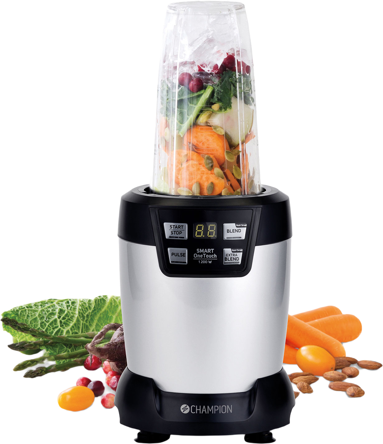 Nutrition Blender Pro Digital, från Champion Nordic, i färgen svart/silver.