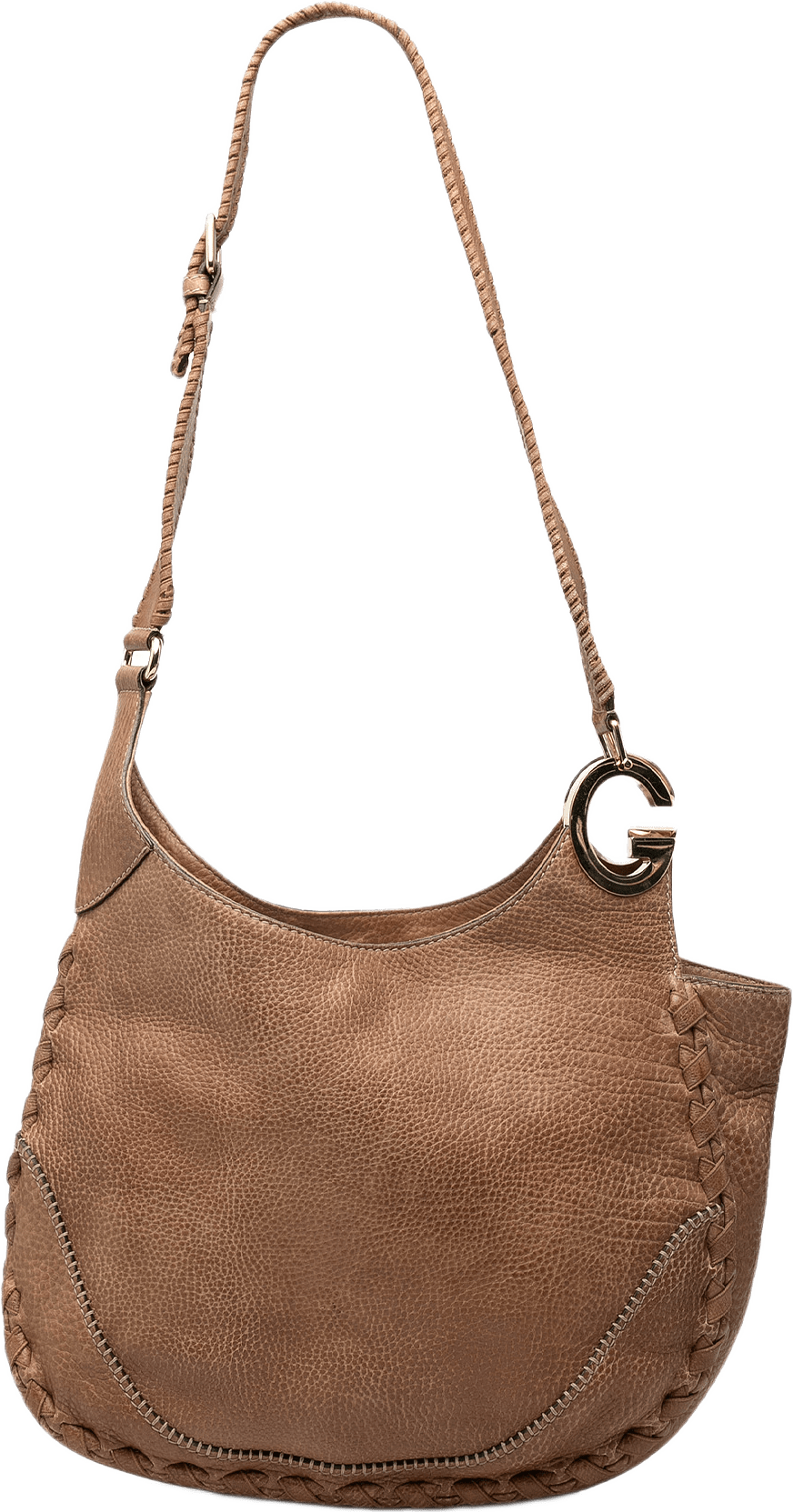 Gucci Leather Charlotte Crossbody, från Luxclusif, i färgen brun.