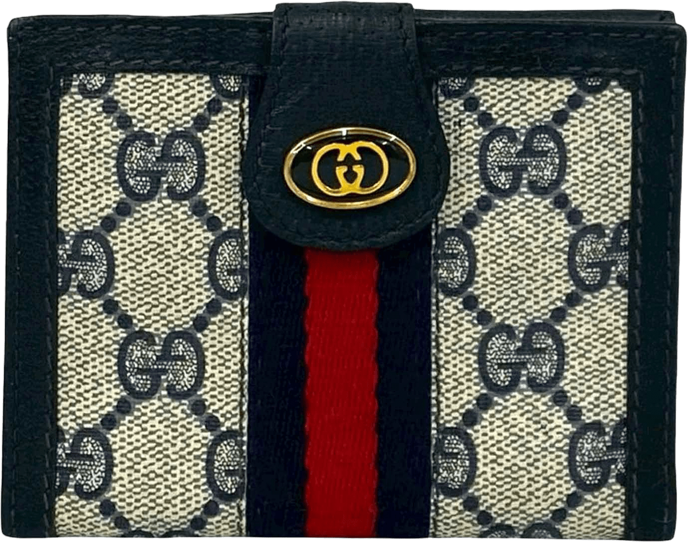 Gucci Gg Supreme Web Ophidia Bifold Wallet, från Luxclusif, i färgen beige.