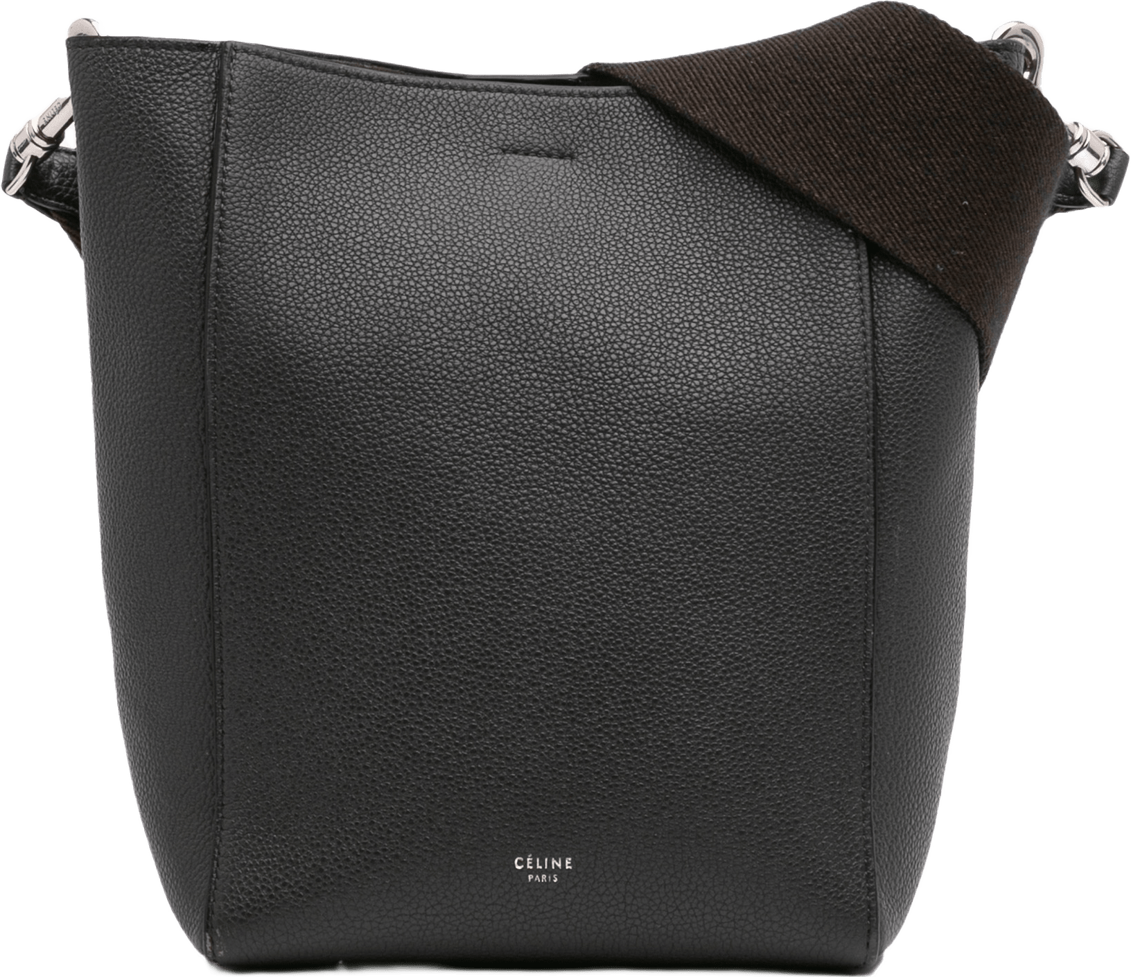 Celine Small Soft Grained Calfskin Seau Sangle Shoulder Bag, från Luxclusif, i färgen dark brown.
