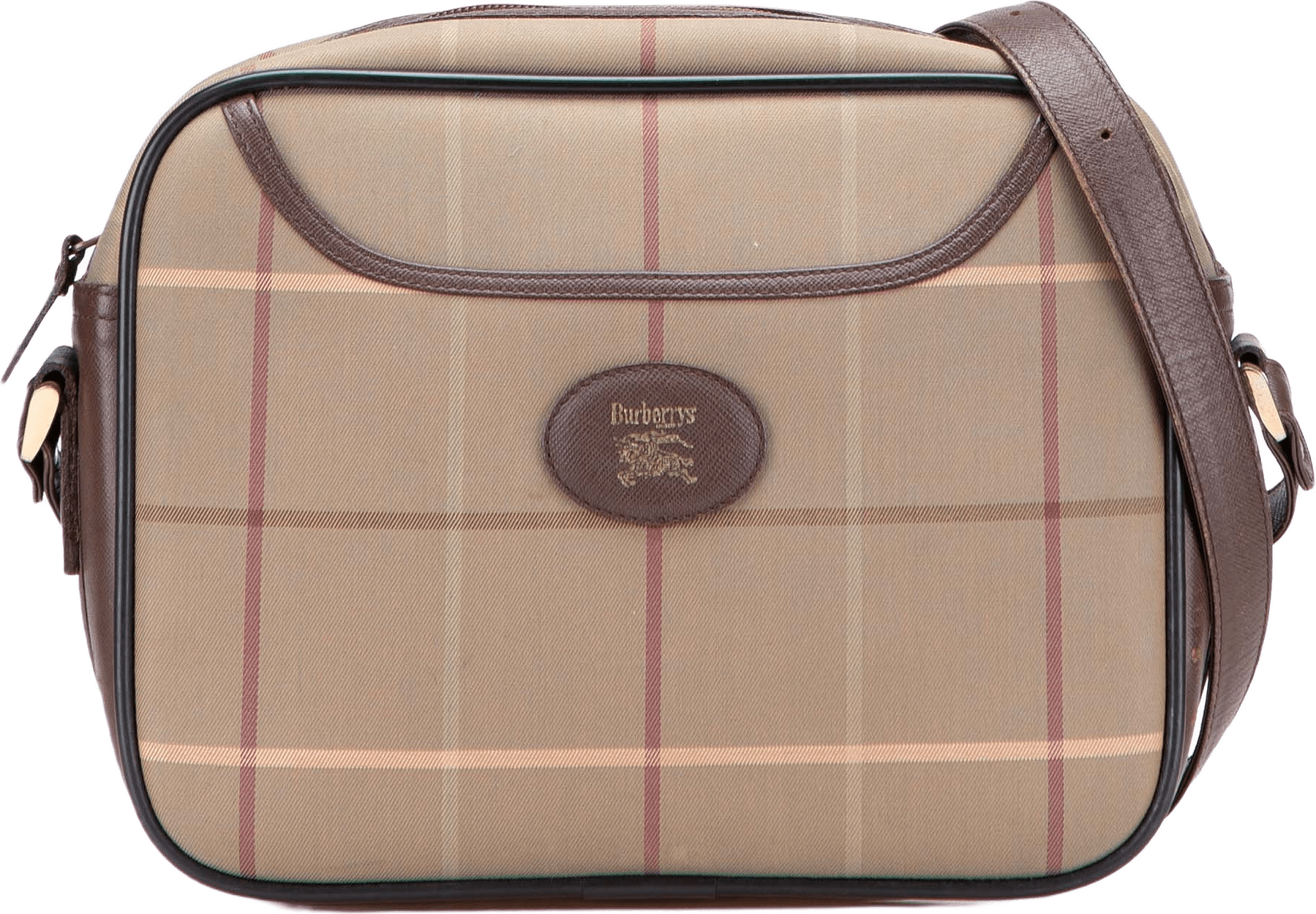 Burberry Vintage Check Canvas Crossbody, från Luxclusif, i färgen light brown.