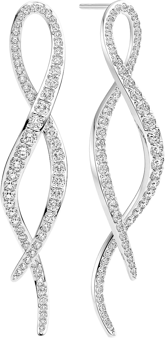 Infinito Lungo Earrings, från Sif Jakobs Jewellery, i färgen silver.