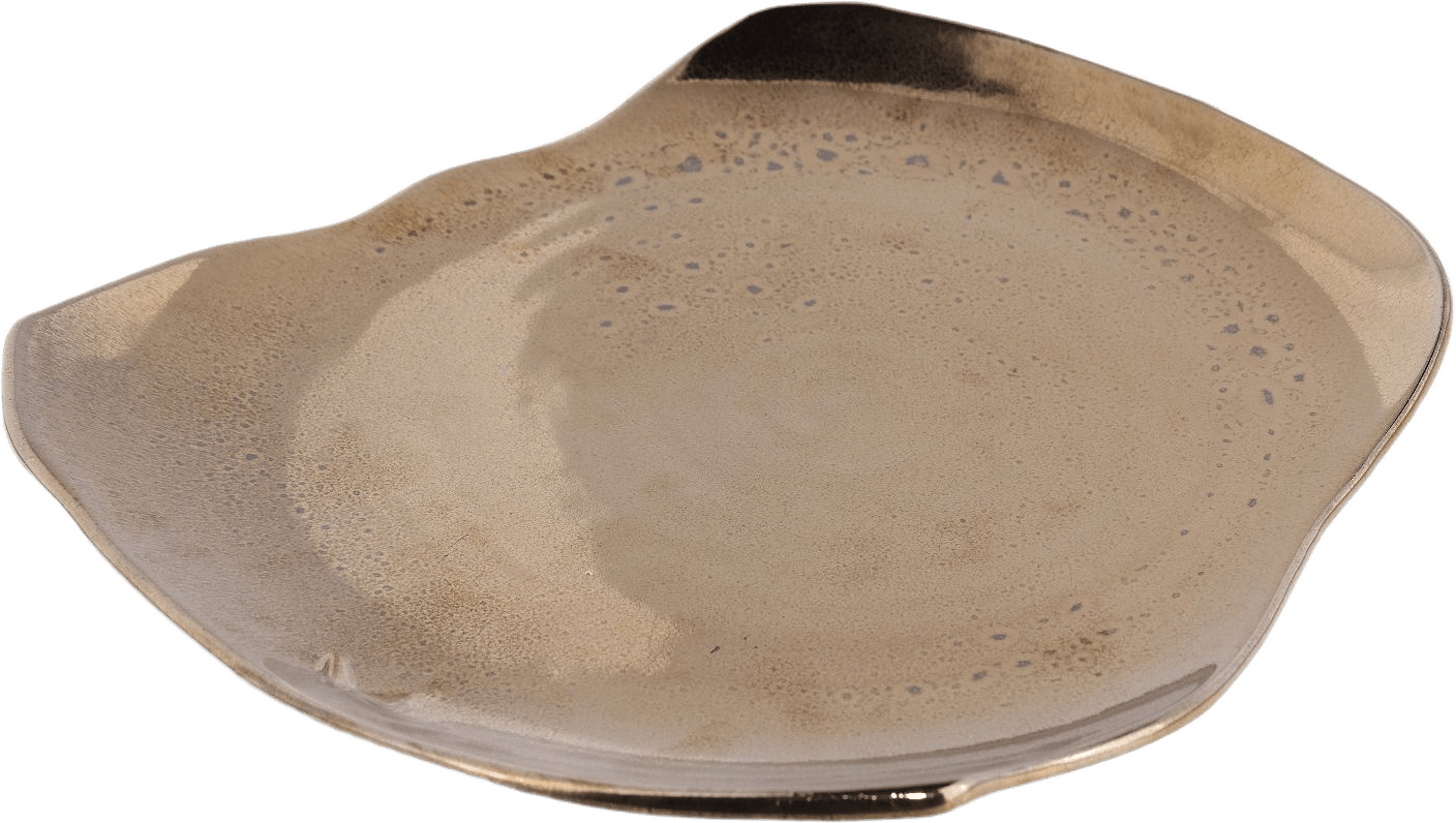 Tallrik Gastro Platinum 28x33cm, från Dutchdeluxes, i färgen gold.