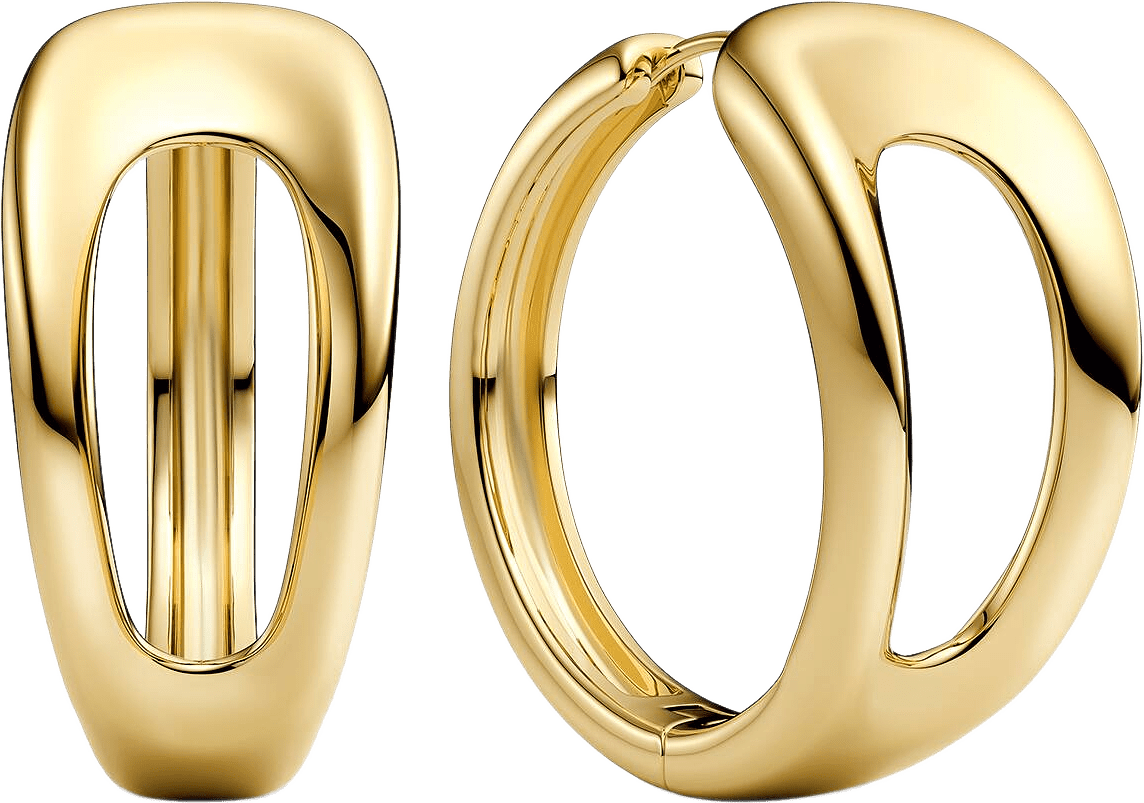 Borsa Creolo Grande Earrings, från Sif Jakobs Jewellery, i färgen gold.