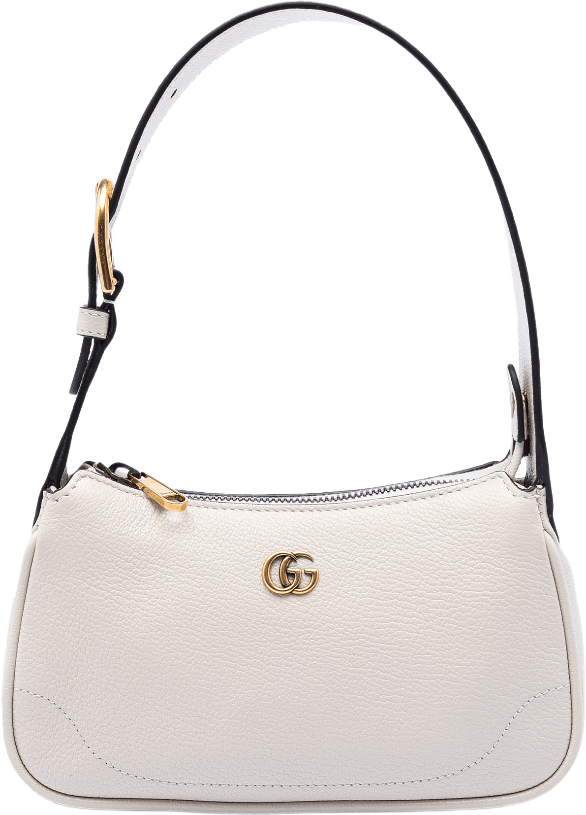 Gucci Mini Goatskin Aphrodite Shoulder Bag, från Luxclusif, i färgen white.