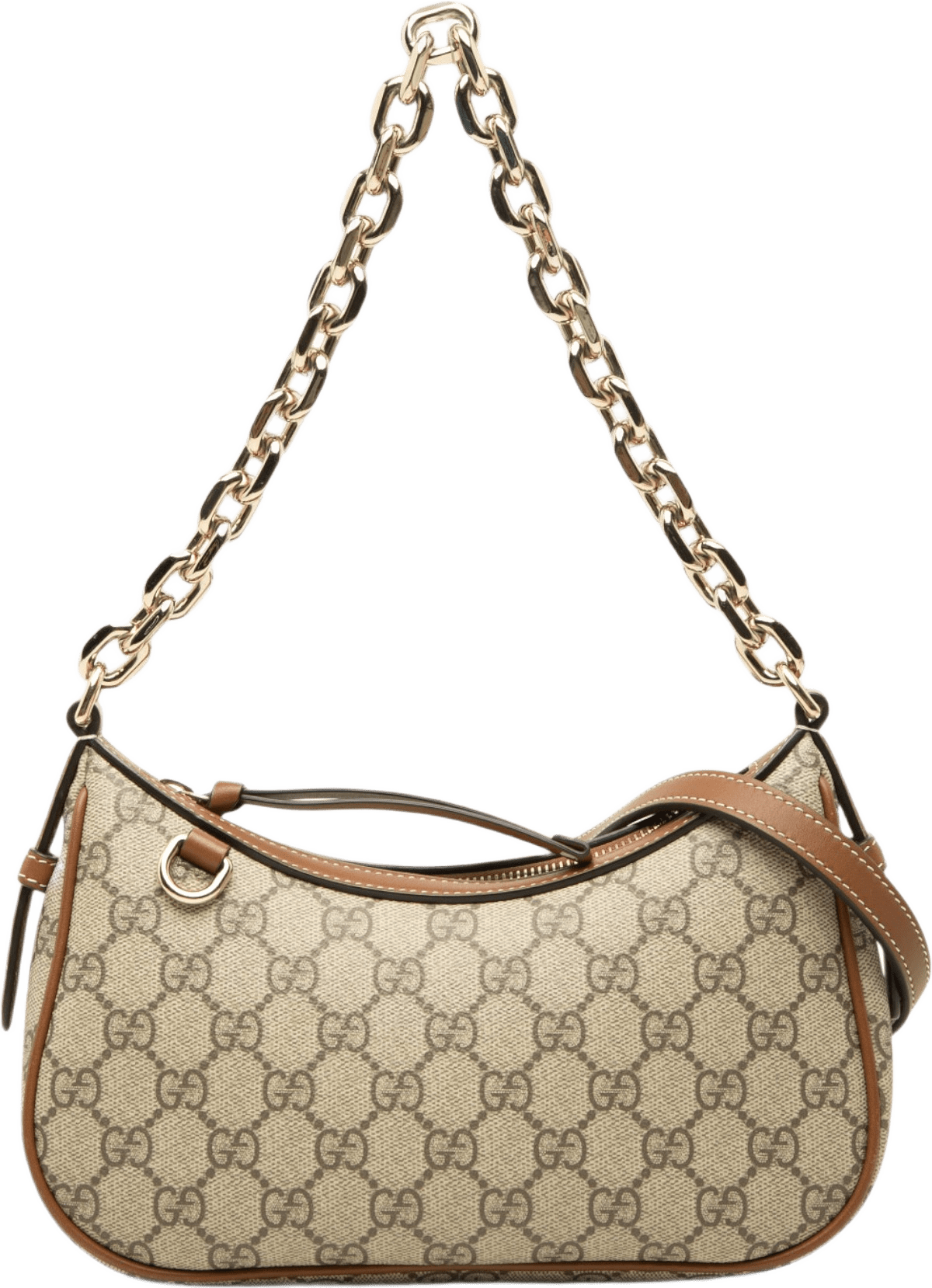 Gucci Small Gg Supreme Emblem Shoulder Bag, från Luxclusif, i färgen beige.