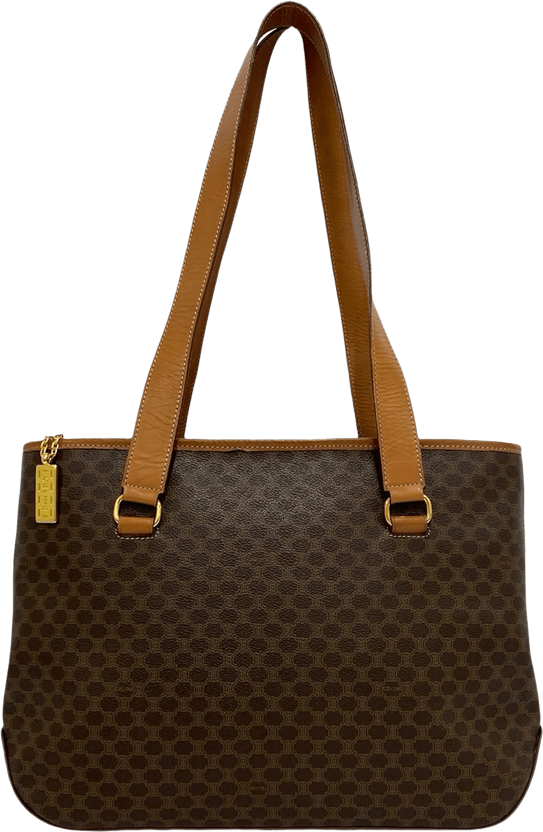 Celine Macadam Coated Canvas Tote, från Luxclusif, i färgen brown.