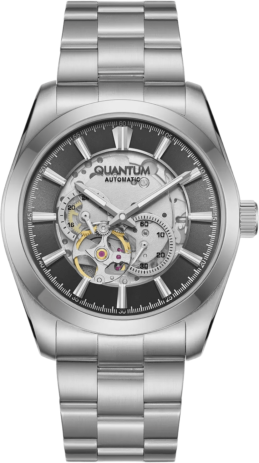 Quantum Automatic Herr Grå/stål, Silikonband - Qmg1132.350, från Quantum, i färgen 1.