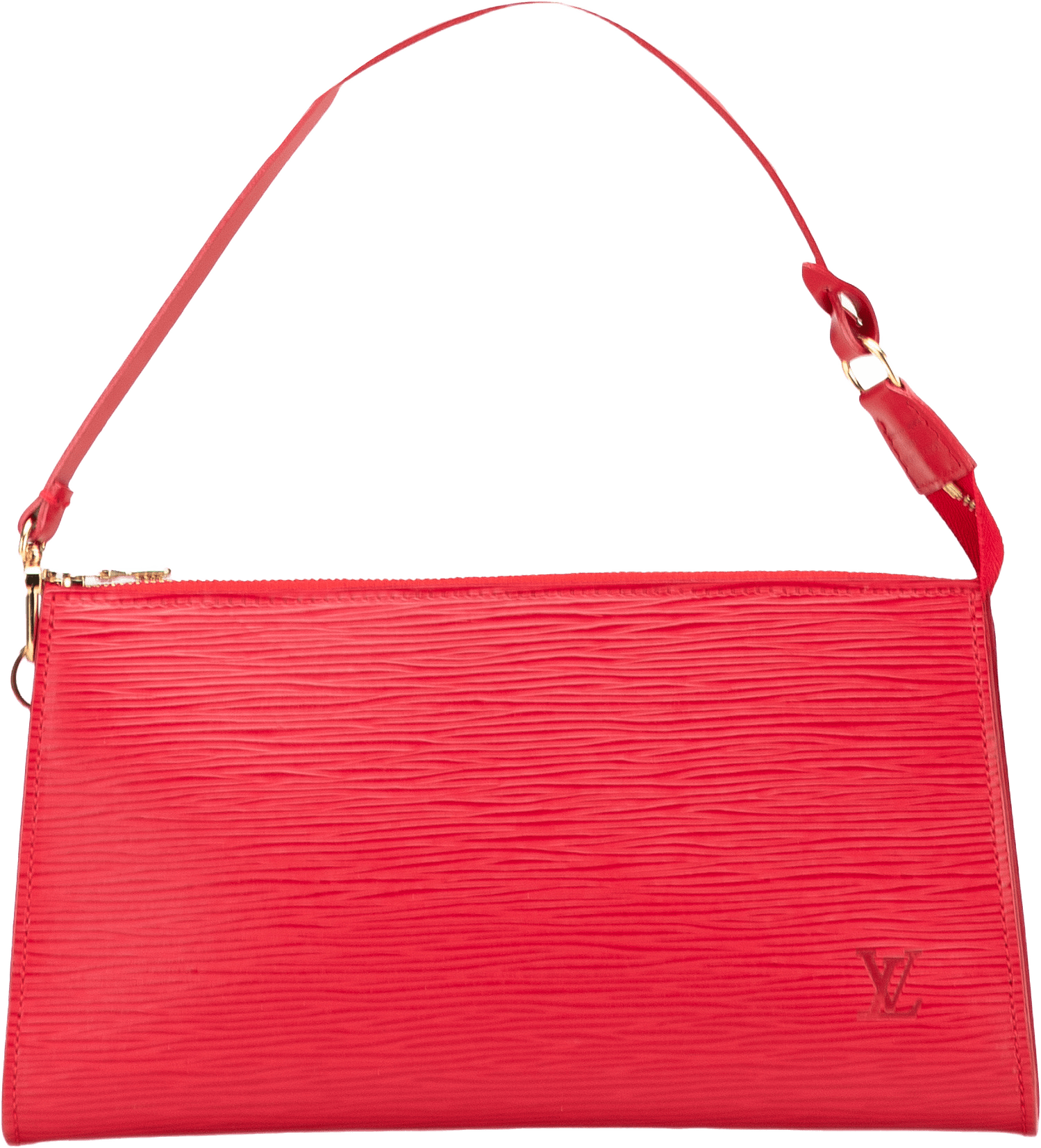 Louis Vuitton Epi Pochette Accessoires, från Luxclusif, i färgen red.