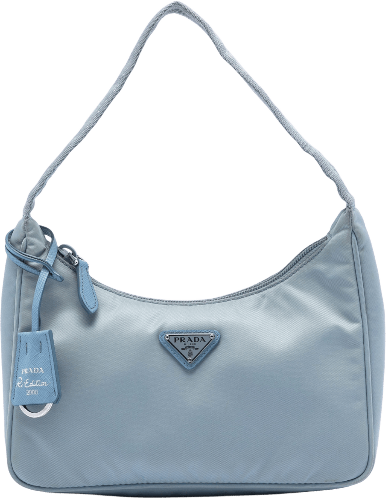 Prada Tessuto Re Edition 2000 Shoulder Bag, från Luxclusif, i färgen light blue.