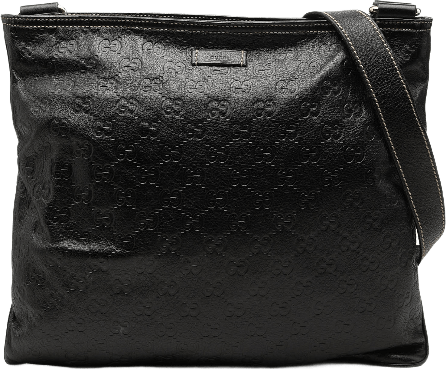 Gucci Guccissima Crossbody, från Luxclusif, i färgen svart.