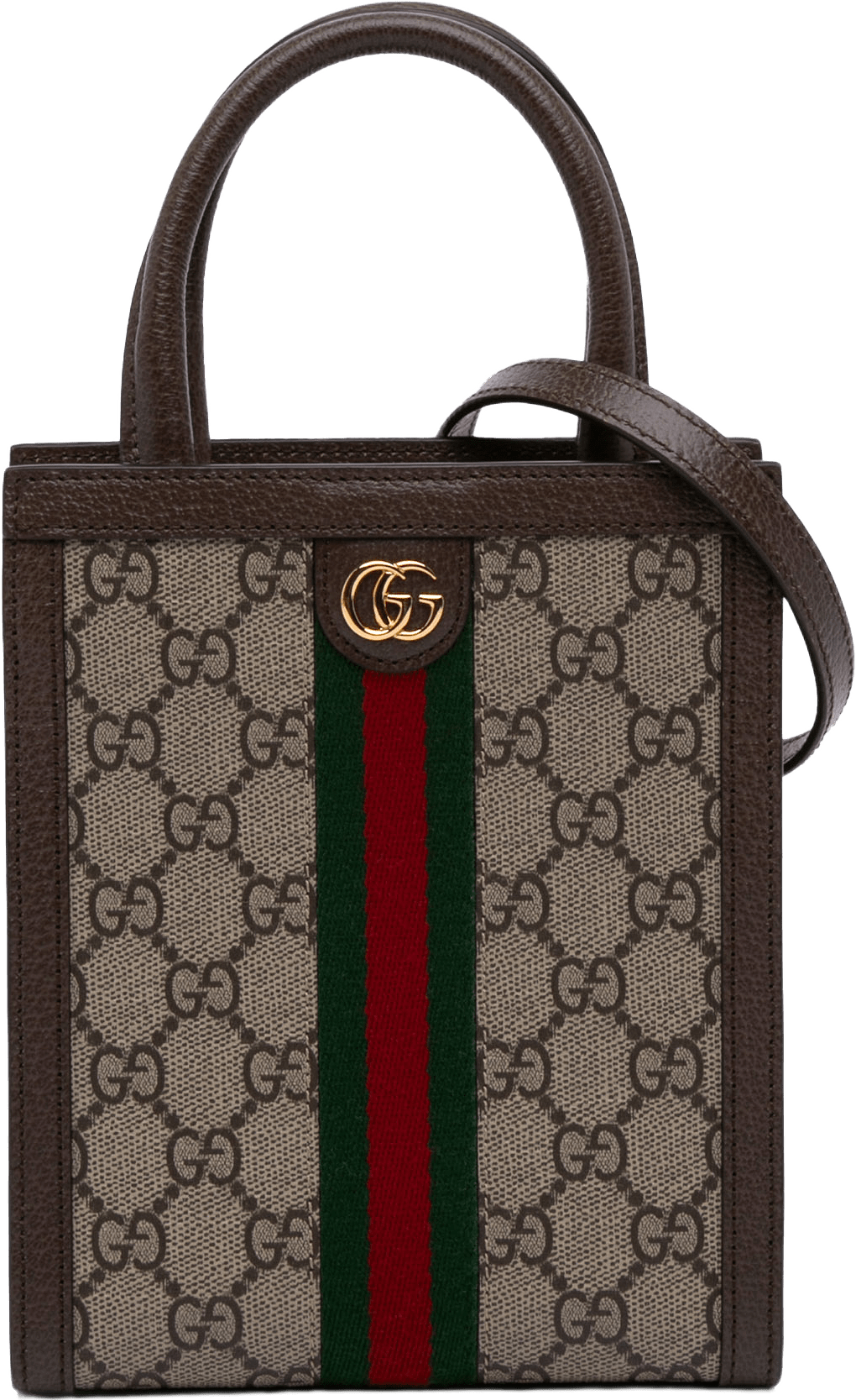 Gucci Mini Gg Supreme Ophidia Web Satchel, från Luxclusif, i färgen beige.