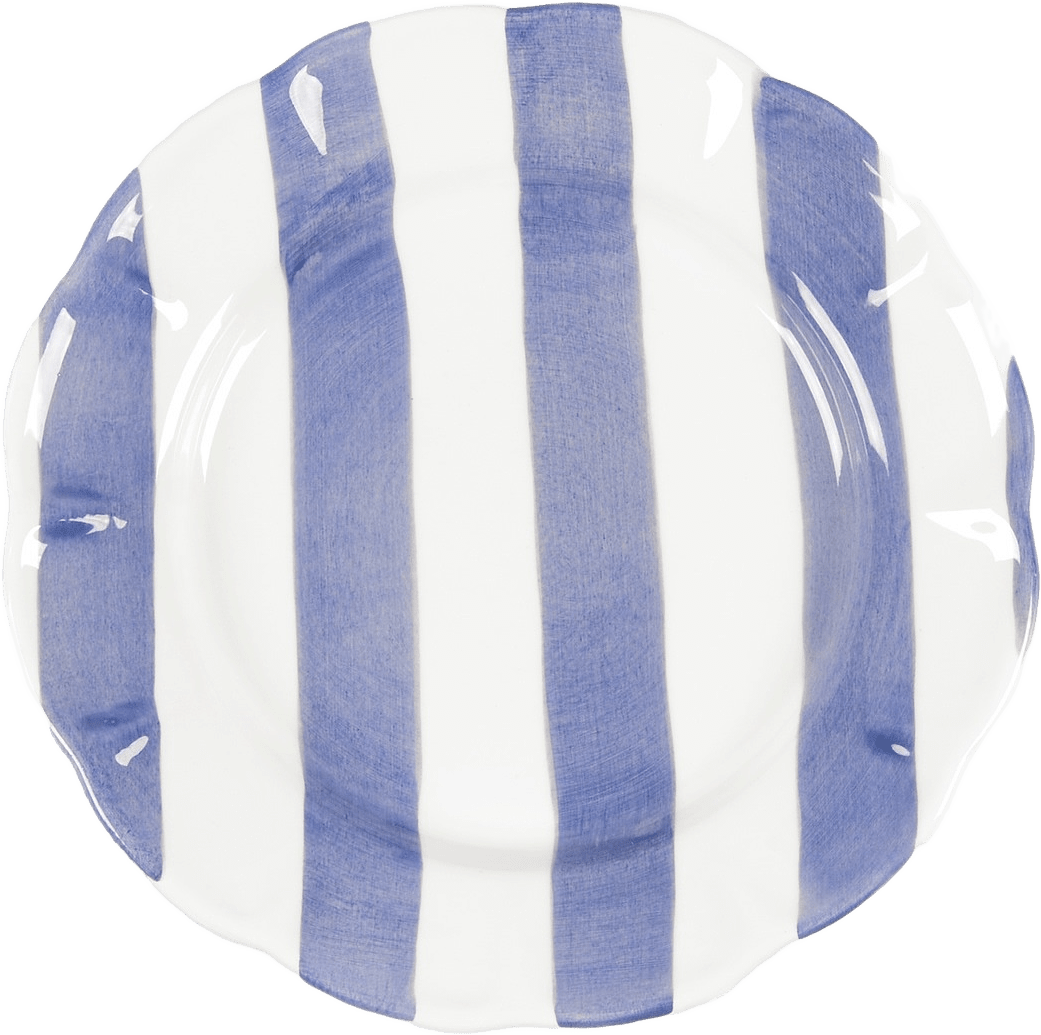 Stripe Tallrik - 28 Cm, från Pick A Poppy, i färgen dark blue.