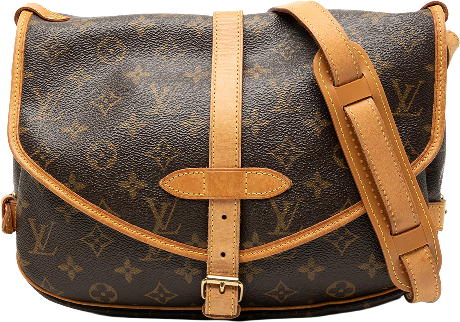 Louis Vuitton Monogram Saumur 30, från Luxclusif, i färgen brown.