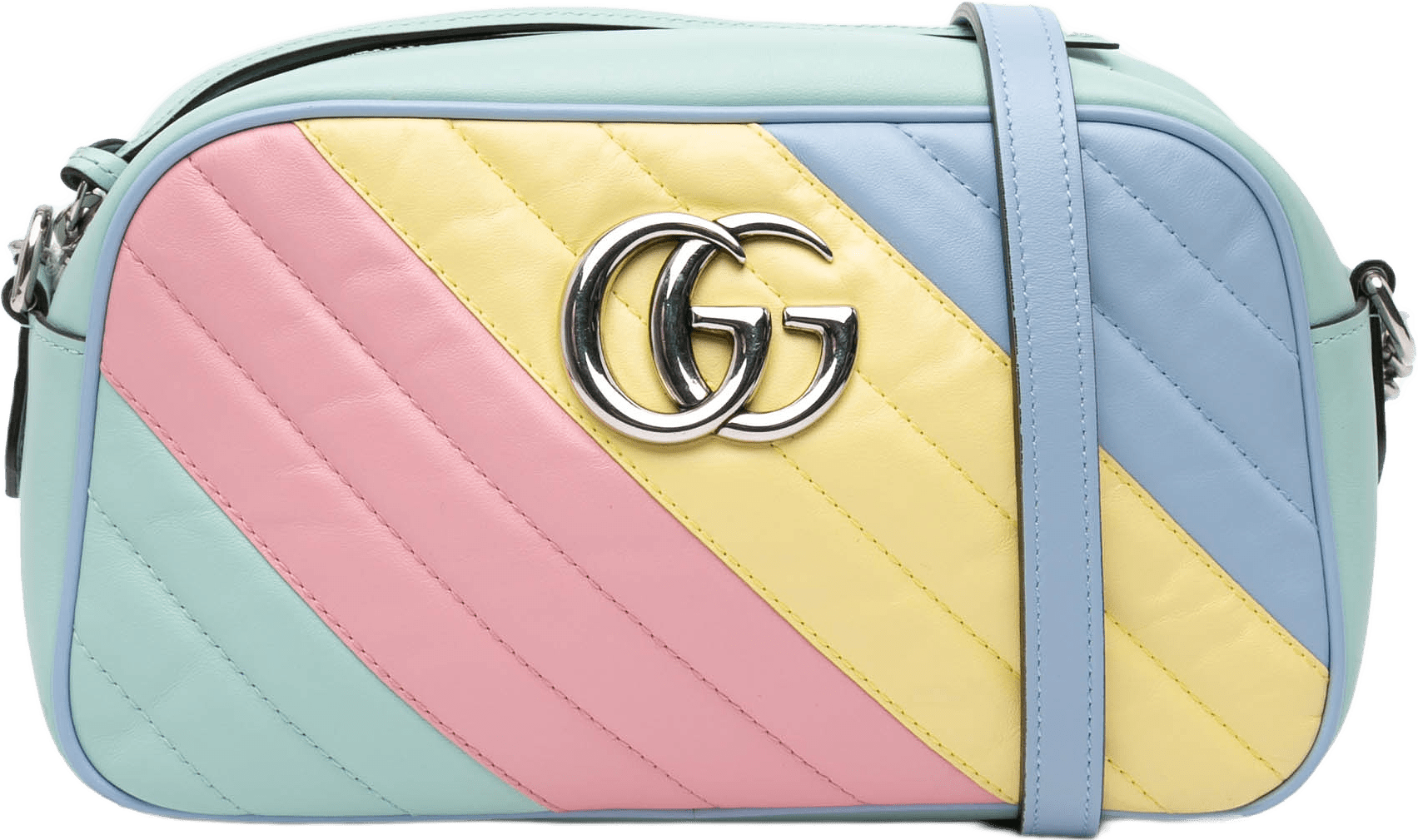 Gucci Small Gg Marmont Diagonal Matelasse Leather Crossbody