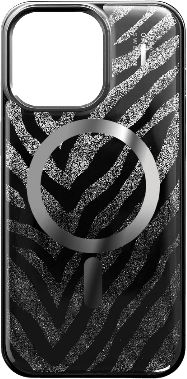 Clear Case Magsafe Iphone Zebra Mystique, från Ideal Of Sweden, i färgen black.