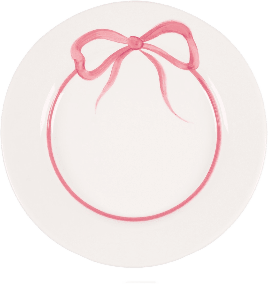 Bow Tallrik - 28 Cm, från Pick A Poppy, i färgen pink.