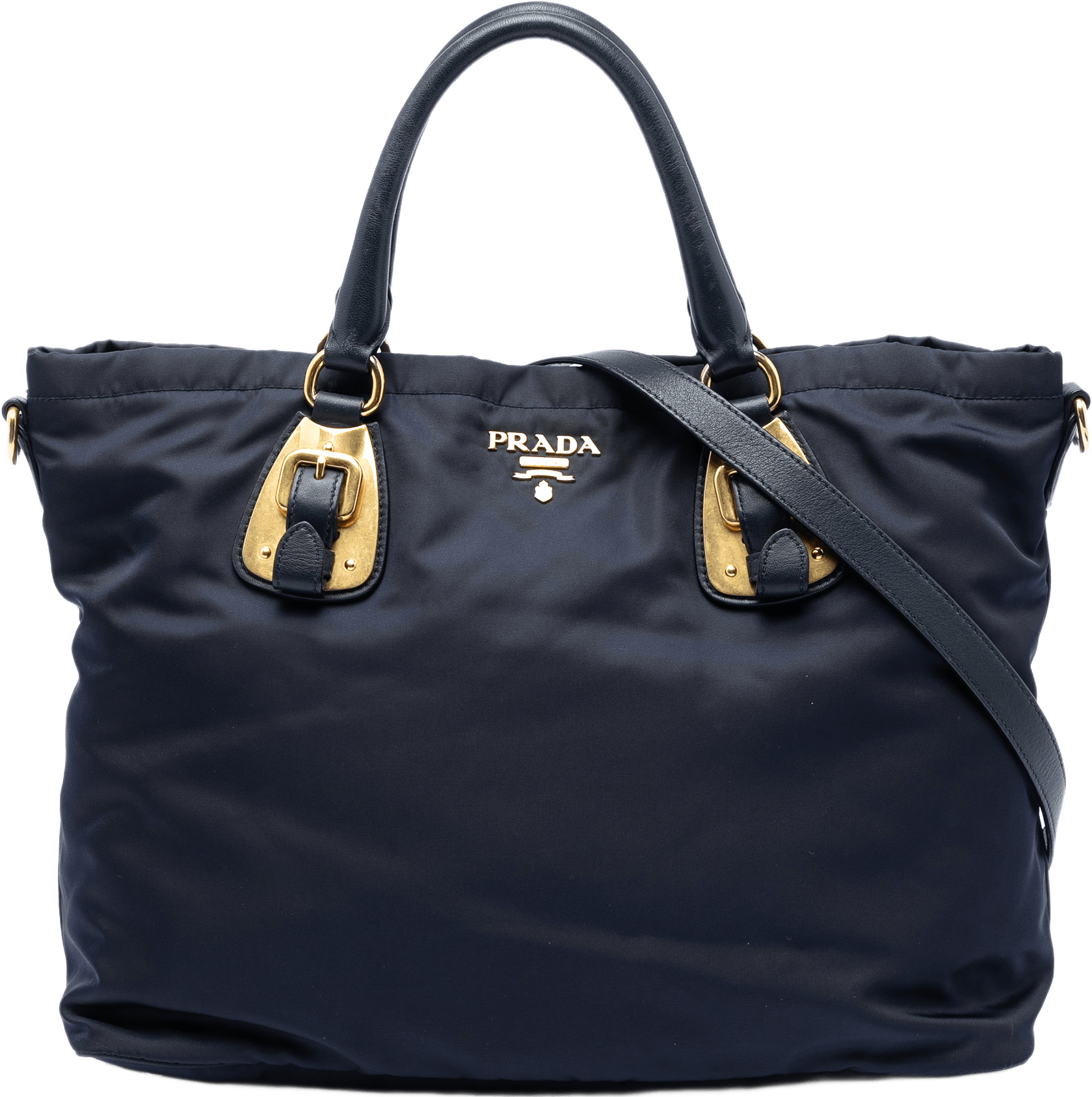 Prada Tessuto Satchel, från Luxclusif, i färgen navy.