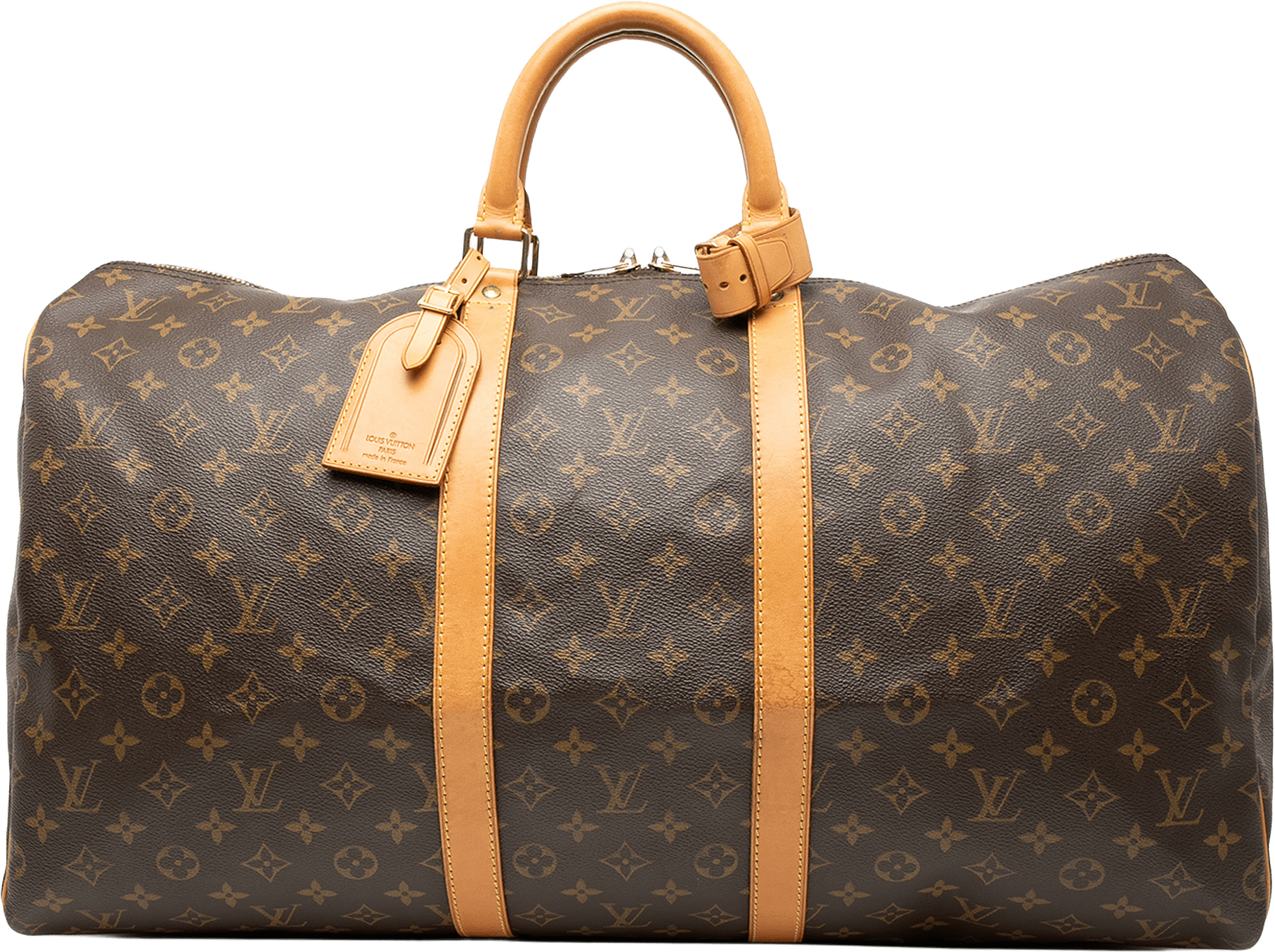 Louis Vuitton Monogram Keepall 55, från Luxclusif, i färgen brown.