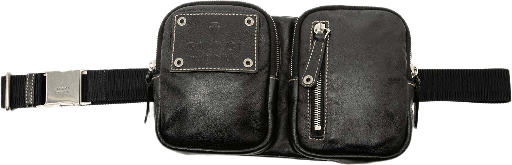 Gucci Leather Hysteria Belt Bag, från Luxclusif, i färgen svart.