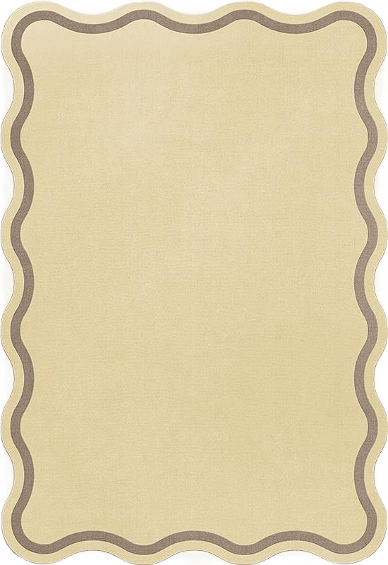 Scallop Ullmatta Lemon Yellow, från Layered, i färgen lemon yellow.