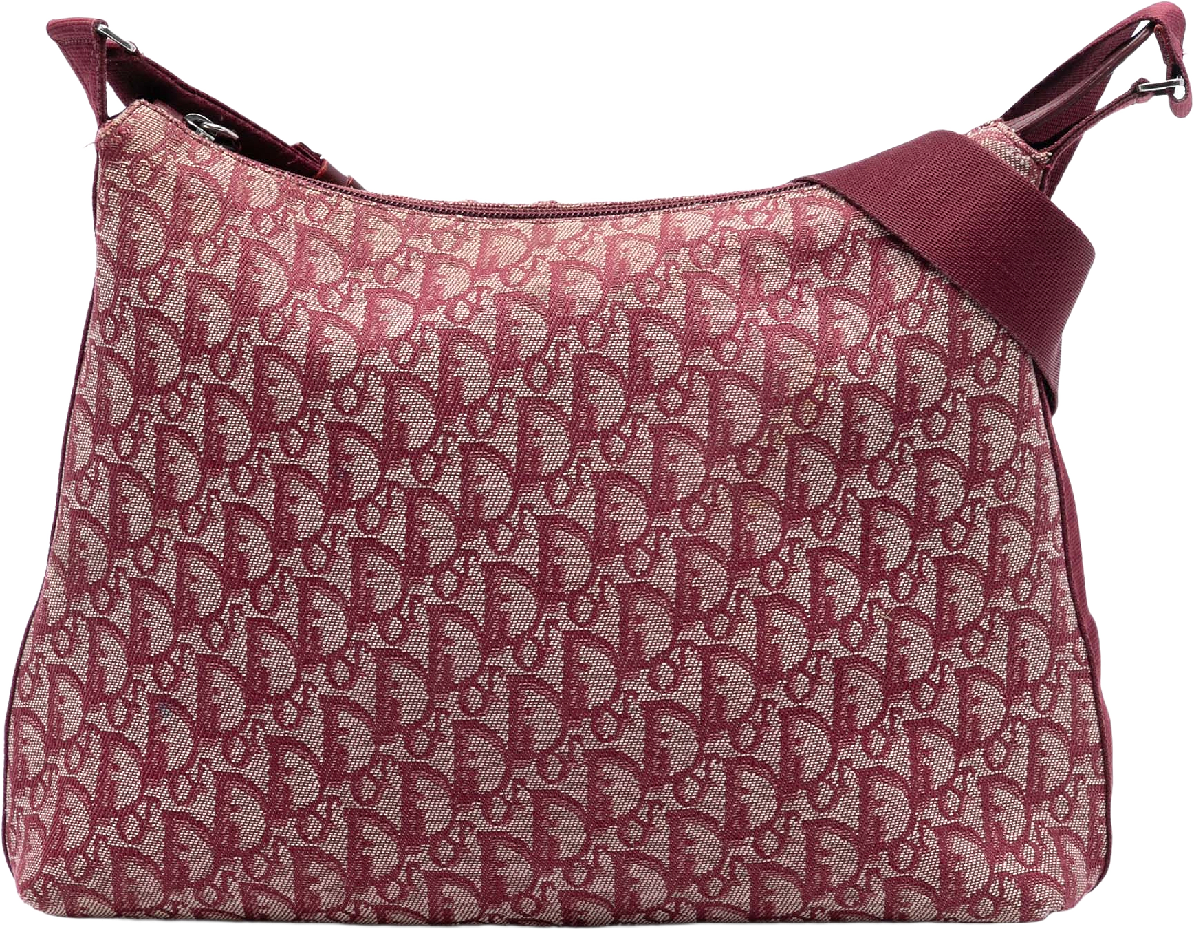 Dior Diorissimo Trotter Canvas Crossbody, från Luxclusif, i färgen red.