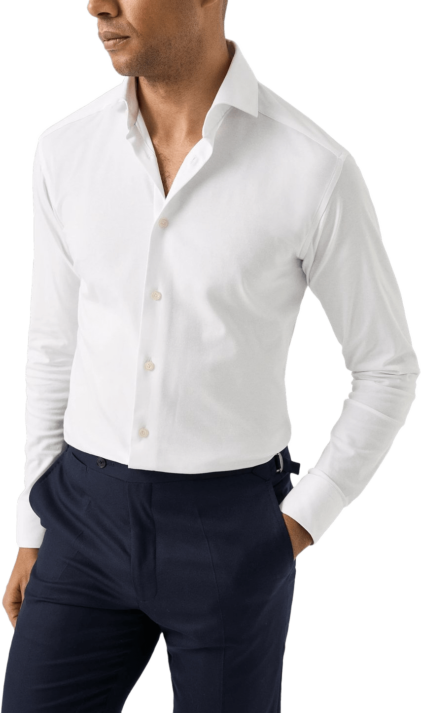 Bomullsskjorta Med Fyrvägsstretch Slim Fit
