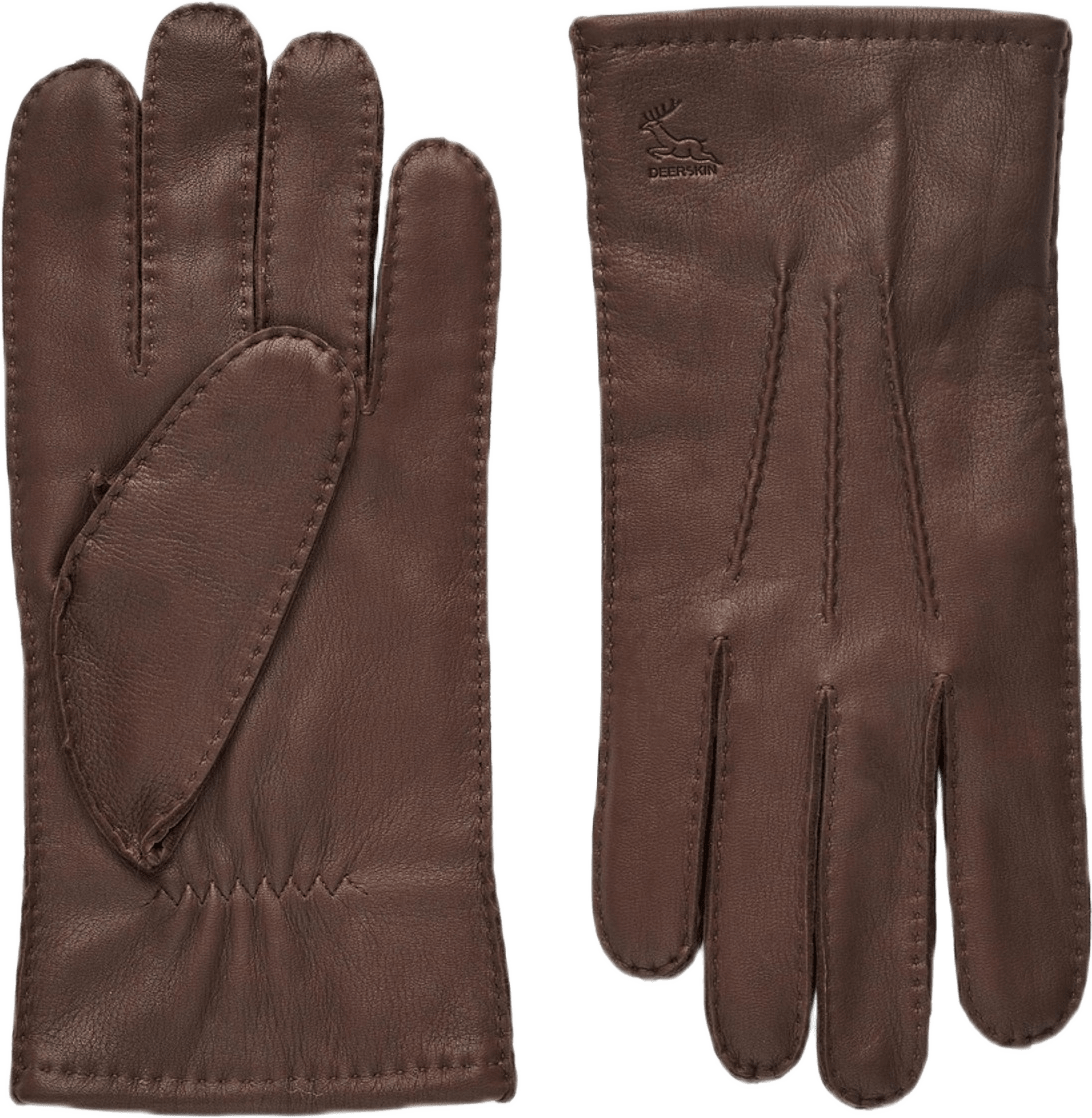 Leather Gloves Airolo, från John Henric, i färgen brown.