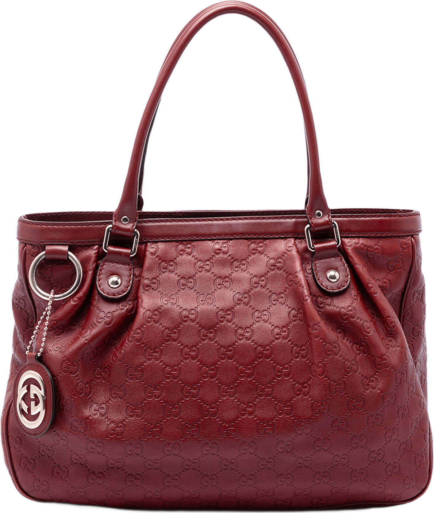 Gucci Guccissima Sukey Tote, från Luxclusif, i färgen röd.