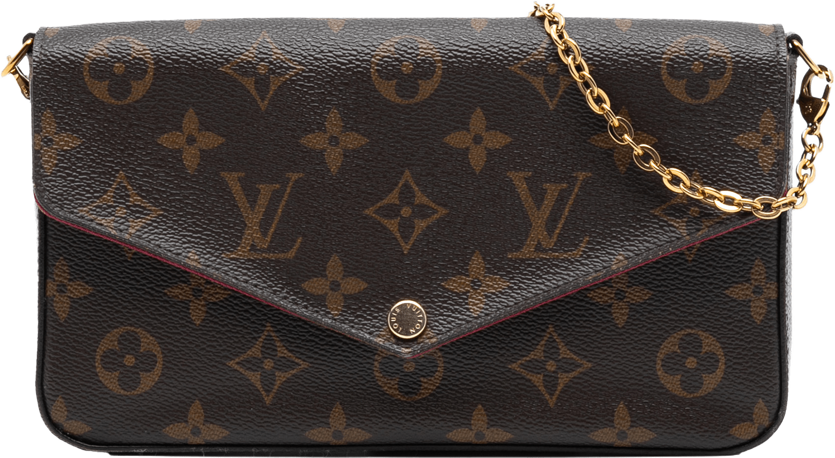 Louis Vuitton Monogram Pochette Felicie, från Luxclusif, i färgen brown.