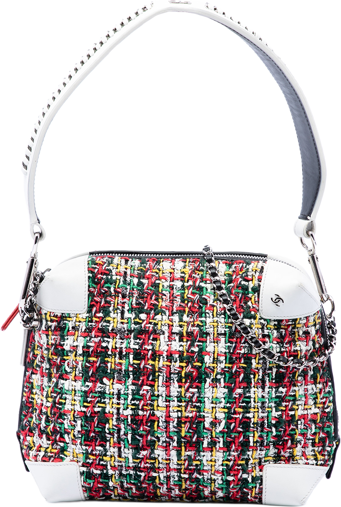Chanel Tweed Street Allure Camera Bag, från Luxclusif, i färgen röd.
