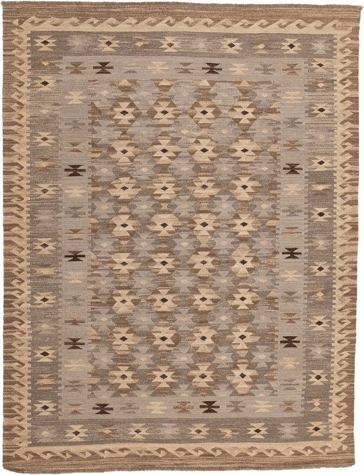 Kelim Raw Natural Grey 200x300 cm, från Bargi, i färgen grey.