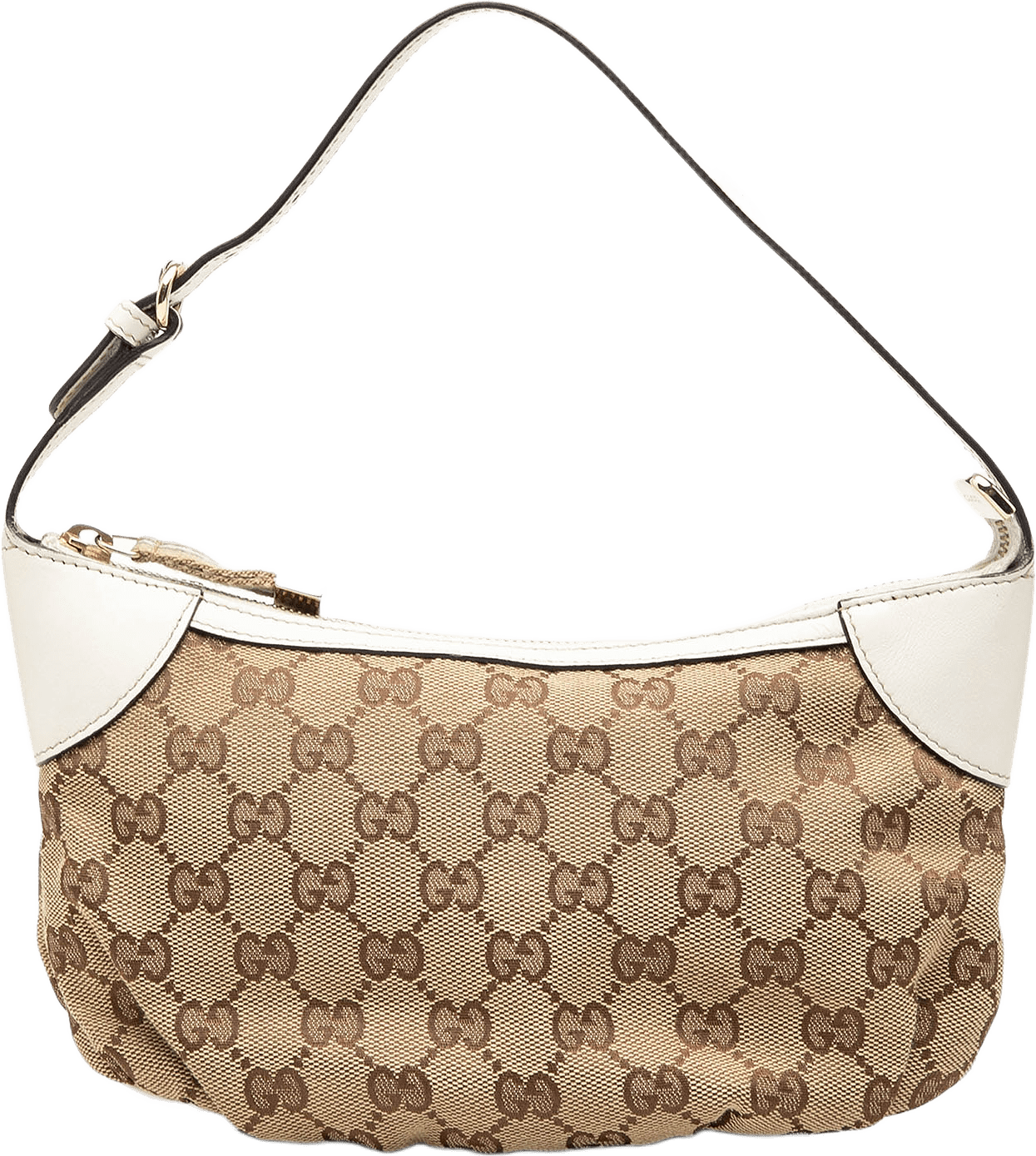 Gucci Gg Canvas Web Handbag, från Luxclusif, i färgen beige.